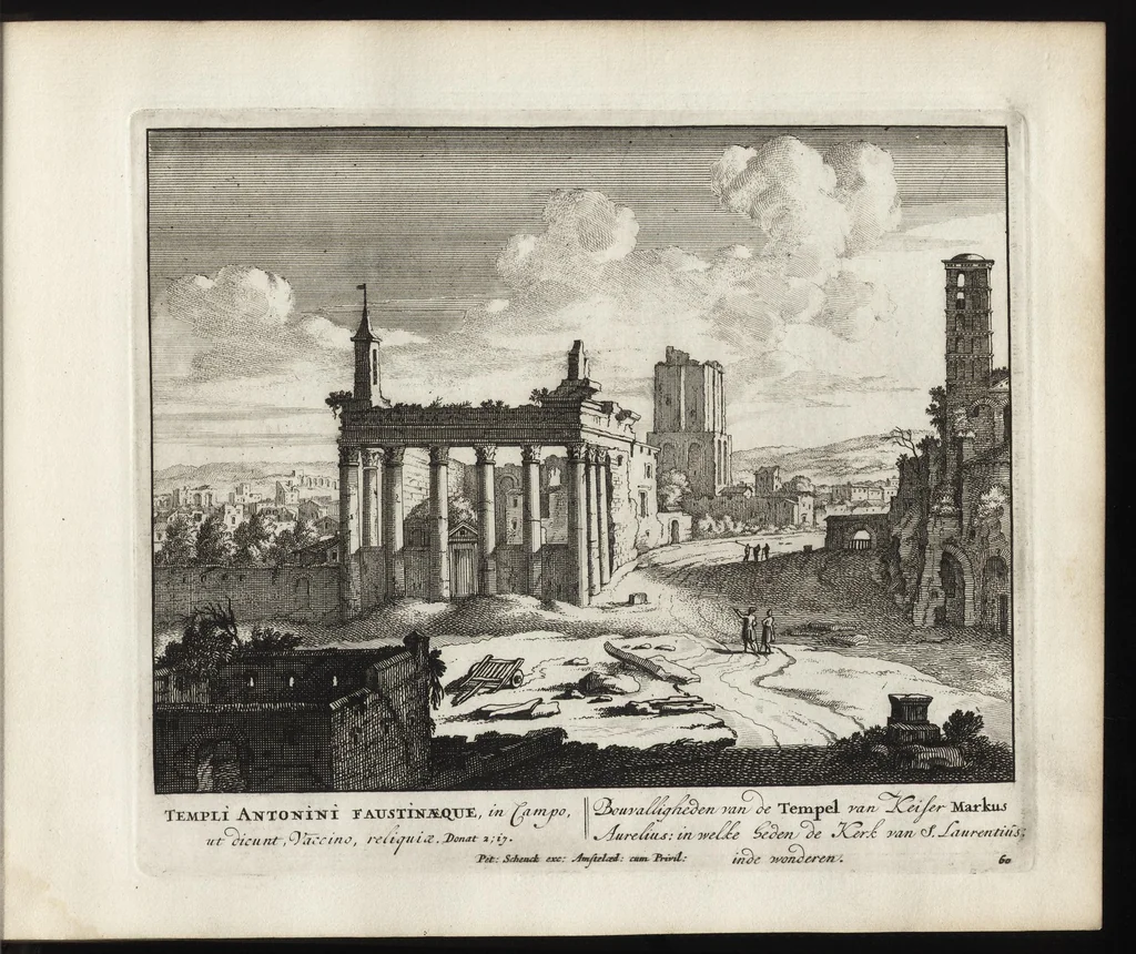 An illustration from Roma aeterna, Petri Schenkii : sive, Ipsius aedificiorum romanorum, integrorum collapsorumque, conspectus duplex, 1690, leaf 122