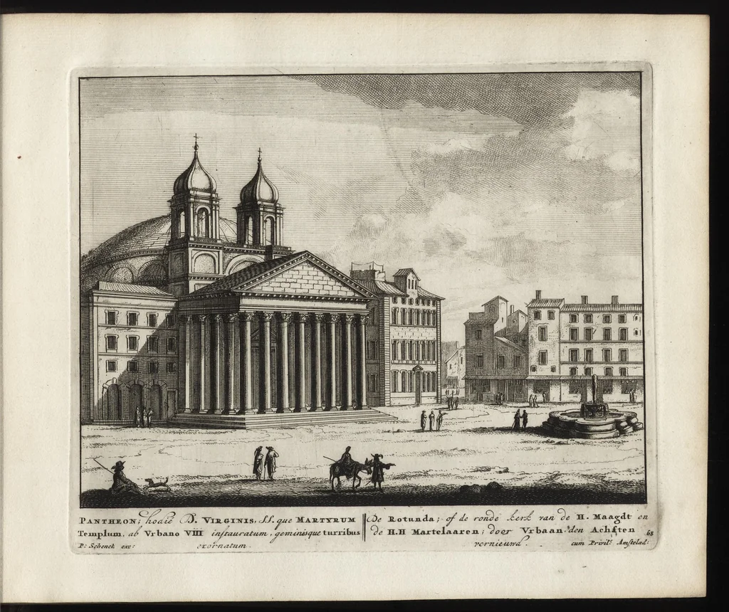 An illustration from Roma aeterna, Petri Schenkii : sive, Ipsius aedificiorum romanorum, integrorum collapsorumque, conspectus duplex, 1690, leaf 138
