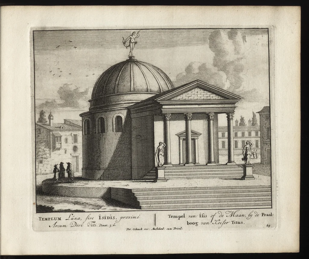 An illustration from Roma aeterna, Petri Schenkii : sive, Ipsius aedificiorum romanorum, integrorum collapsorumque, conspectus duplex, 1690, leaf 140