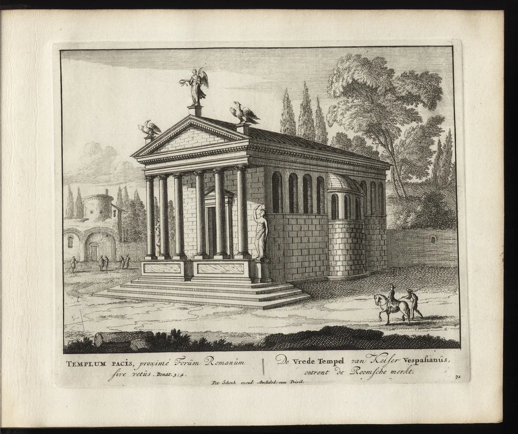 An illustration from Roma aeterna, Petri Schenkii : sive, Ipsius aedificiorum romanorum, integrorum collapsorumque, conspectus duplex, 1690, leaf 144