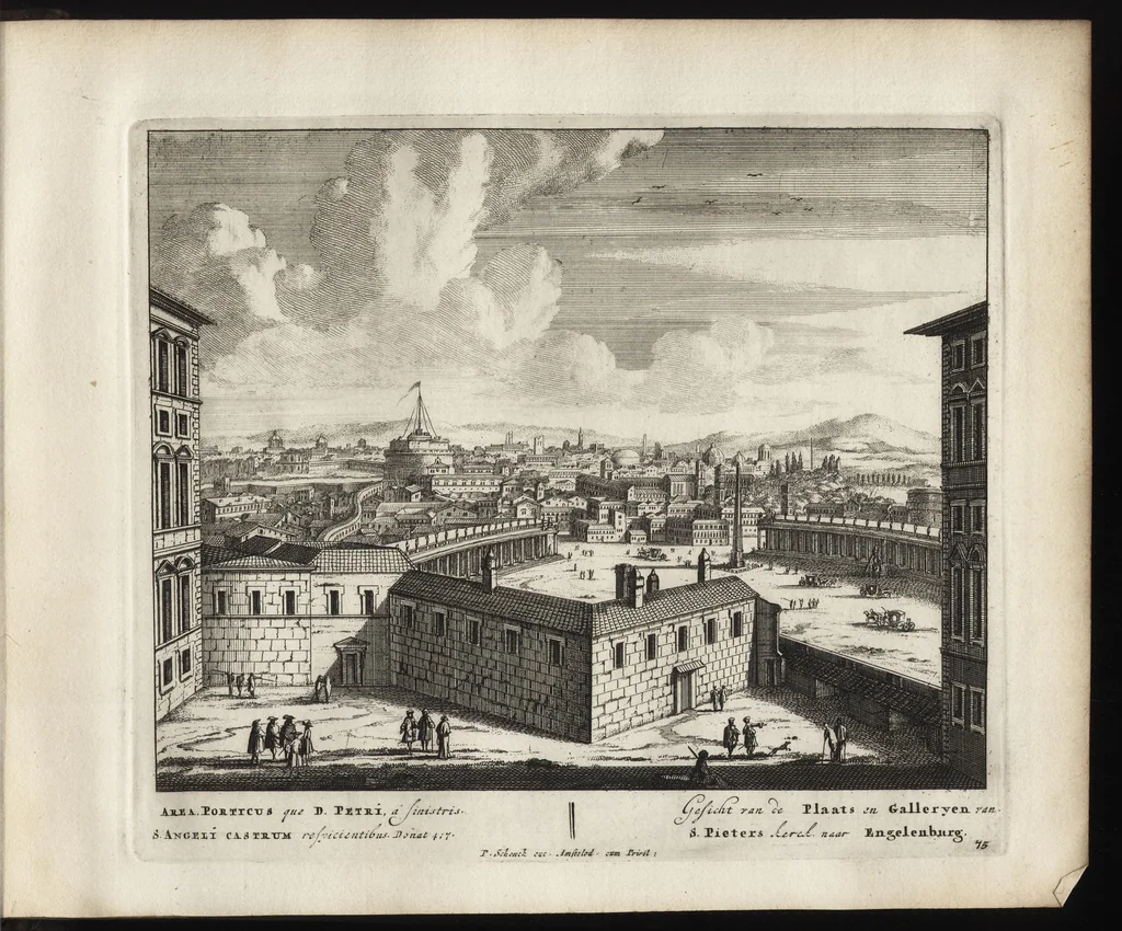 An illustration from Roma aeterna, Petri Schenkii : sive, Ipsius aedificiorum romanorum, integrorum collapsorumque, conspectus duplex, 1690, leaf 152