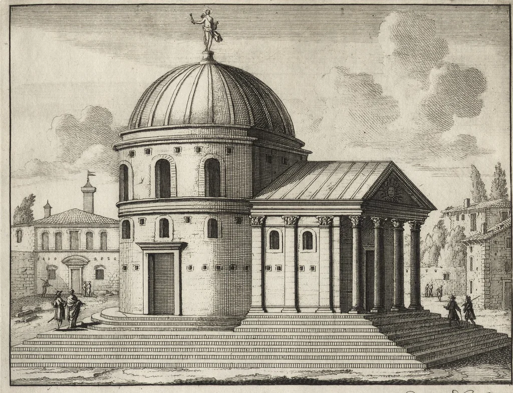 An illustration from Roma aeterna, Petri Schenkii : sive, Ipsius aedificiorum romanorum, integrorum collapsorumque, conspectus duplex, 1690, leaf 166