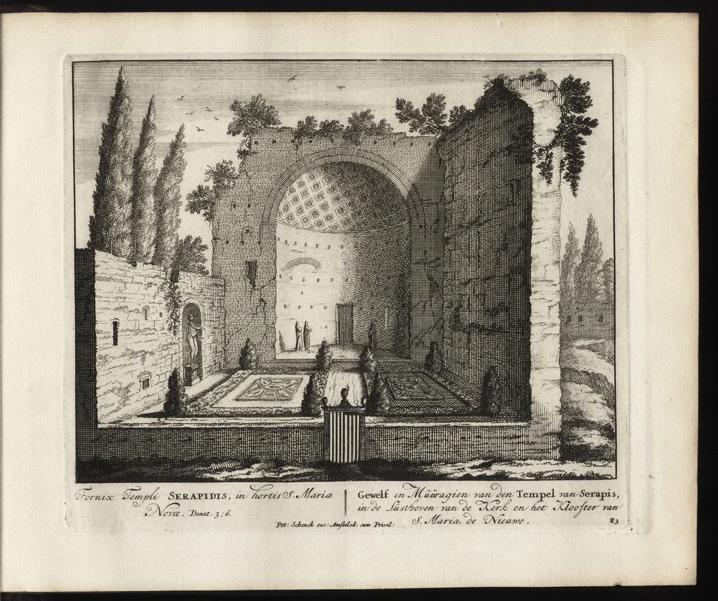 An illustration from Roma aeterna, Petri Schenkii : sive, Ipsius aedificiorum romanorum, integrorum collapsorumque, conspectus duplex, 1690, leaf 168