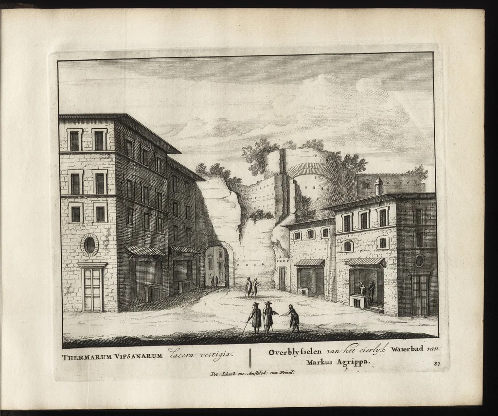 An illustration from Roma aeterna, Petri Schenkii : sive, Ipsius aedificiorum romanorum, integrorum collapsorumque, conspectus duplex, 1690, leaf 176