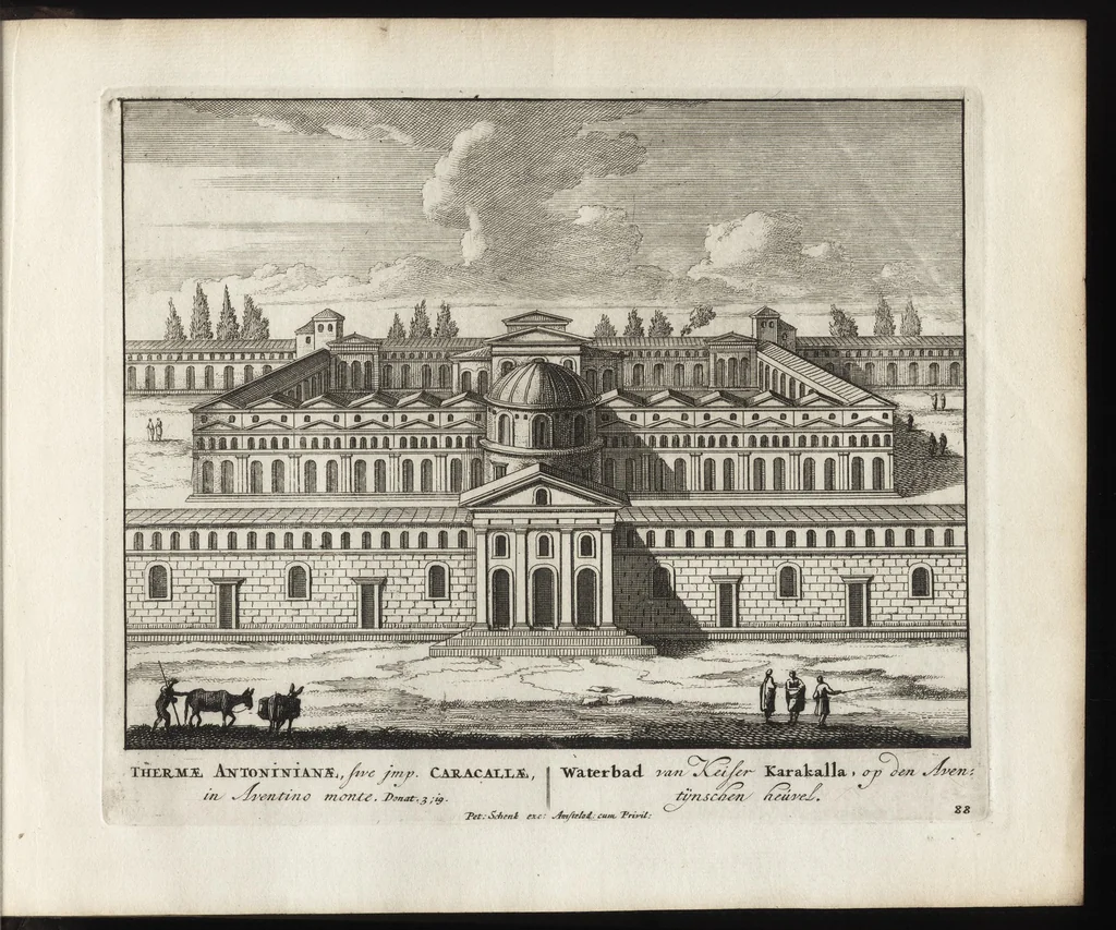 An illustration from Roma aeterna, Petri Schenkii : sive, Ipsius aedificiorum romanorum, integrorum collapsorumque, conspectus duplex, 1690, leaf 178