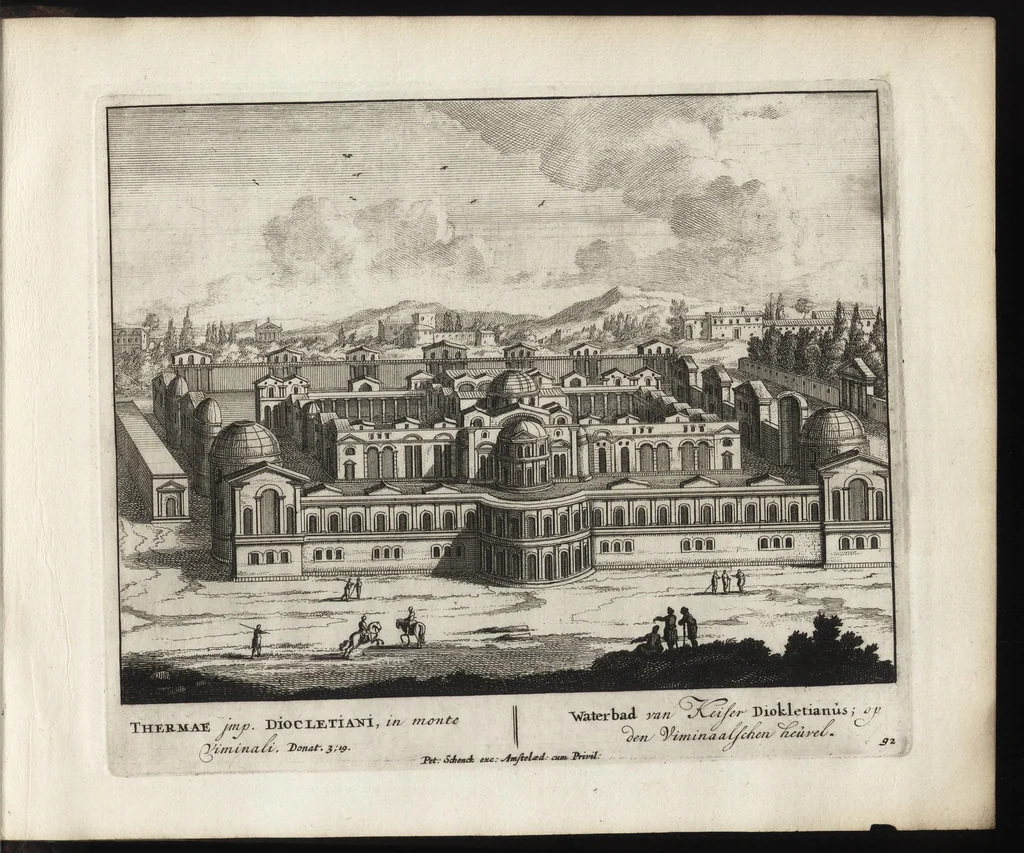 An illustration from Roma aeterna, Petri Schenkii : sive, Ipsius aedificiorum romanorum, integrorum collapsorumque, conspectus duplex, 1690, leaf 186