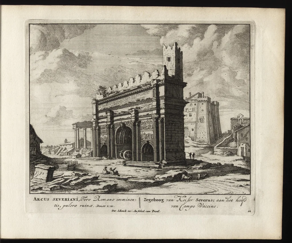 An illustration from Roma aeterna, Petri Schenkii : sive, Ipsius aedificiorum romanorum, integrorum collapsorumque, conspectus duplex, 1690, leaf 30