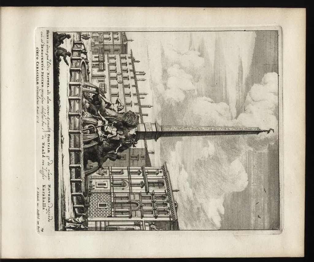 An illustration from Roma aeterna, Petri Schenkii : sive, Ipsius aedificiorum romanorum, integrorum collapsorumque, conspectus duplex, 1690, leaf 52