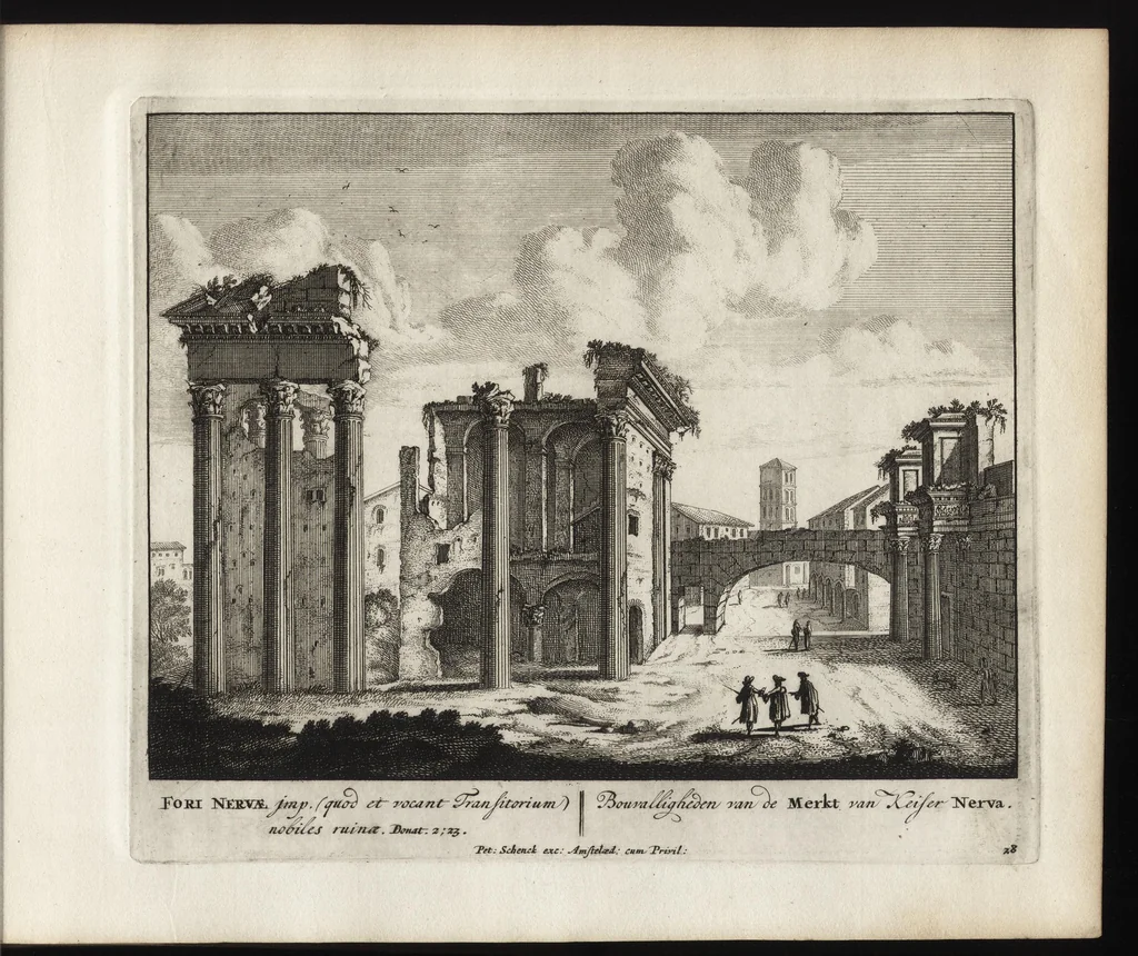 An illustration from Roma aeterna, Petri Schenkii : sive, Ipsius aedificiorum romanorum, integrorum collapsorumque, conspectus duplex, 1690, leaf 60