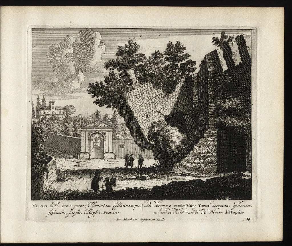 An illustration from Roma aeterna, Petri Schenkii : sive, Ipsius aedificiorum romanorum, integrorum collapsorumque, conspectus duplex, 1690, leaf 72
