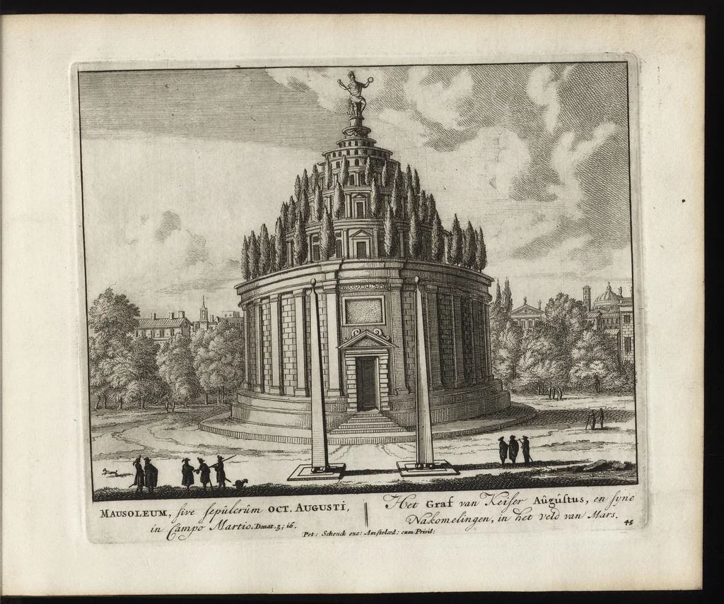 An illustration from Roma aeterna, Petri Schenkii : sive, Ipsius aedificiorum romanorum, integrorum collapsorumque, conspectus duplex, 1690, leaf 92