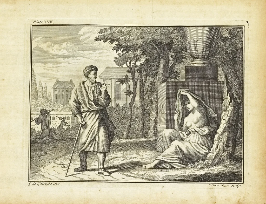 An illustration from The art of painting, in all its branches : methodically demonstrated by discourses and plates, and exemplified by remarks on the paintings of the best masters, and their perfections and oversights laid open, 1738, leaf 108