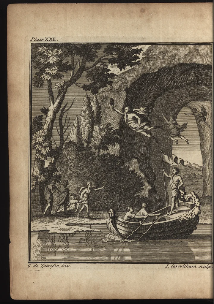 An illustration from The art of painting, in all its branches : methodically demonstrated by discourses and plates, and exemplified by remarks on the paintings of the best masters, and their perfections and oversights laid open, 1738, leaf 235