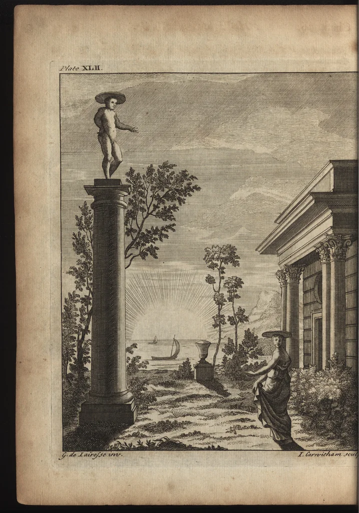 An illustration from The art of painting, in all its branches : methodically demonstrated by discourses and plates, and exemplified by remarks on the paintings of the best masters, and their perfections and oversights laid open, 1738, leaf 331