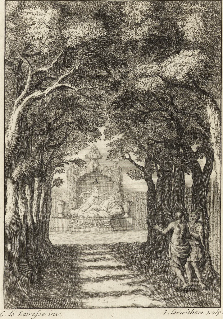 An illustration from The art of painting, in all its branches : methodically demonstrated by discourses and plates, and exemplified by remarks on the paintings of the best masters, and their perfections and oversights laid open, 1738, leaf 420