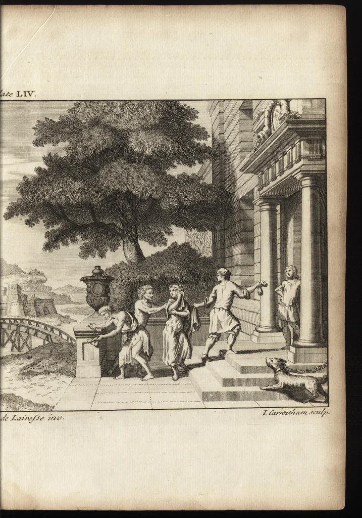 An illustration from The art of painting, in all its branches : methodically demonstrated by discourses and plates, and exemplified by remarks on the paintings of the best masters, and their perfections and oversights laid open, 1738, leaf 452