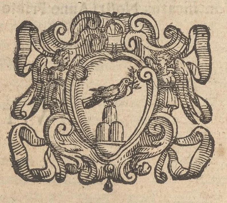 An illustration from Les merveilles de la ville de Rome : ou il est traictè des eglises, stations & reliques des corps saincts, qui y sont : auec la guide, qui enseigne aux estrangers à aysèment trouuer les choses plus remarquables de Rome : auec les noms de papes, empereurs & autres princes chrestiens ..., 1637, leaf 195