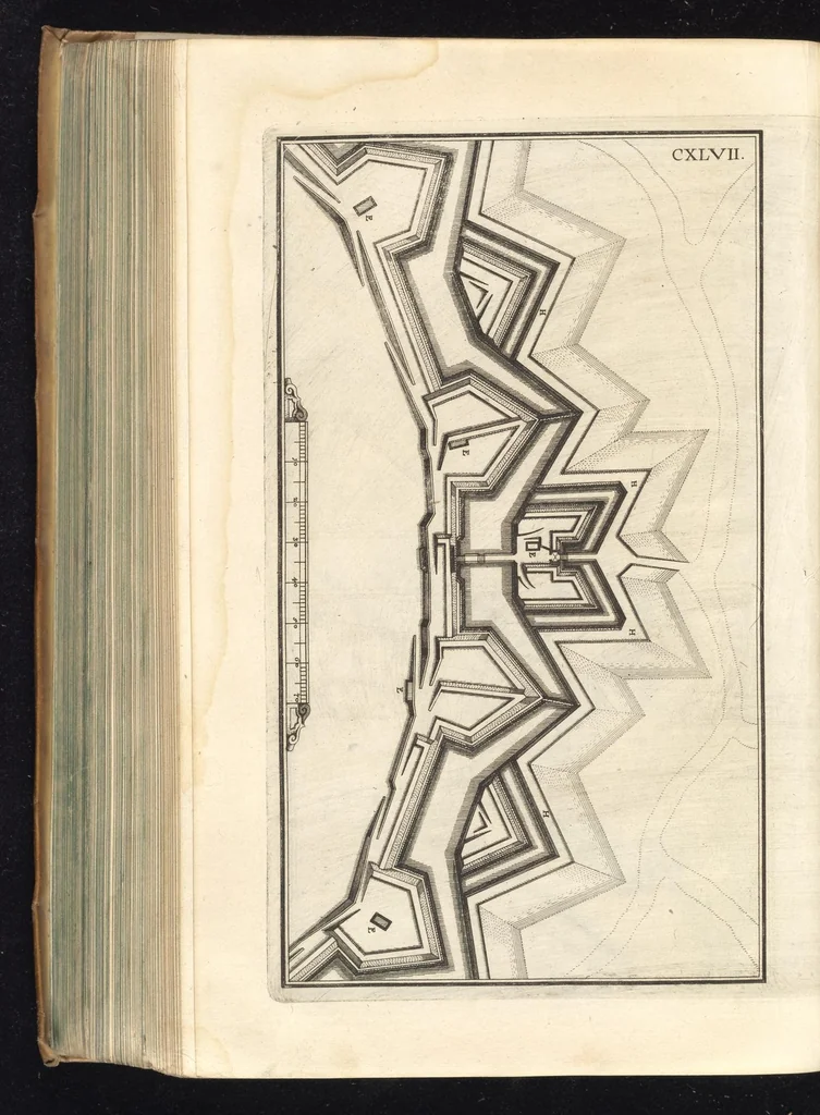 An illustration from Peribologia, oder, Bericht Wilhelmi Dilichy Hist. von Vestungsgebewen vieler Orter : vermehrett wie auch mit gebürenden Grundt vnd Auffrissen versehen vnd publisirett durch Johannem Wilhelmum Dilichium .., 1640, leaf 433