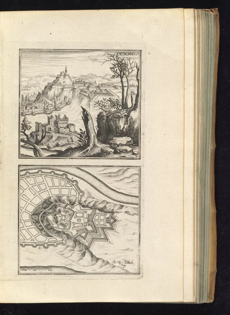 An illustration from Peribologia, oder, Bericht Wilhelmi Dilichy Hist. von Vestungsgebewen vieler Orter : vermehrett wie auch mit gebürenden Grundt vnd Auffrissen versehen vnd publisirett durch Johannem Wilhelmum Dilichium .., 1640, leaf 770