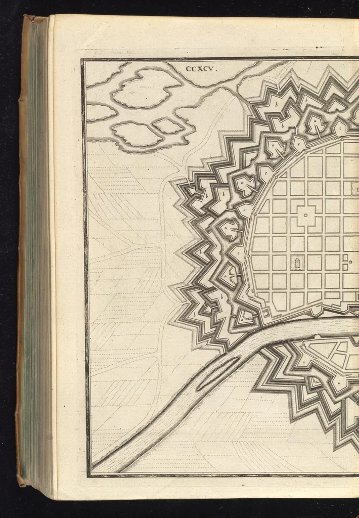 An illustration from Peribologia, oder, Bericht Wilhelmi Dilichy Hist. von Vestungsgebewen vieler Orter : vermehrett wie auch mit gebürenden Grundt vnd Auffrissen versehen vnd publisirett durch Johannem Wilhelmum Dilichium .., 1640, leaf 809
