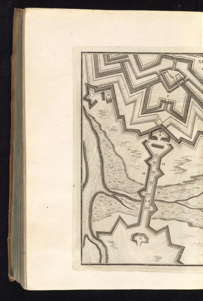 An illustration from Peribologia, oder, Bericht Wilhelmi Dilichy Hist. von Vestungsgebewen vieler Orter : vermehrett wie auch mit gebürenden Grundt vnd Auffrissen versehen vnd publisirett durch Johannem Wilhelmum Dilichium .., 1640, leaf 849