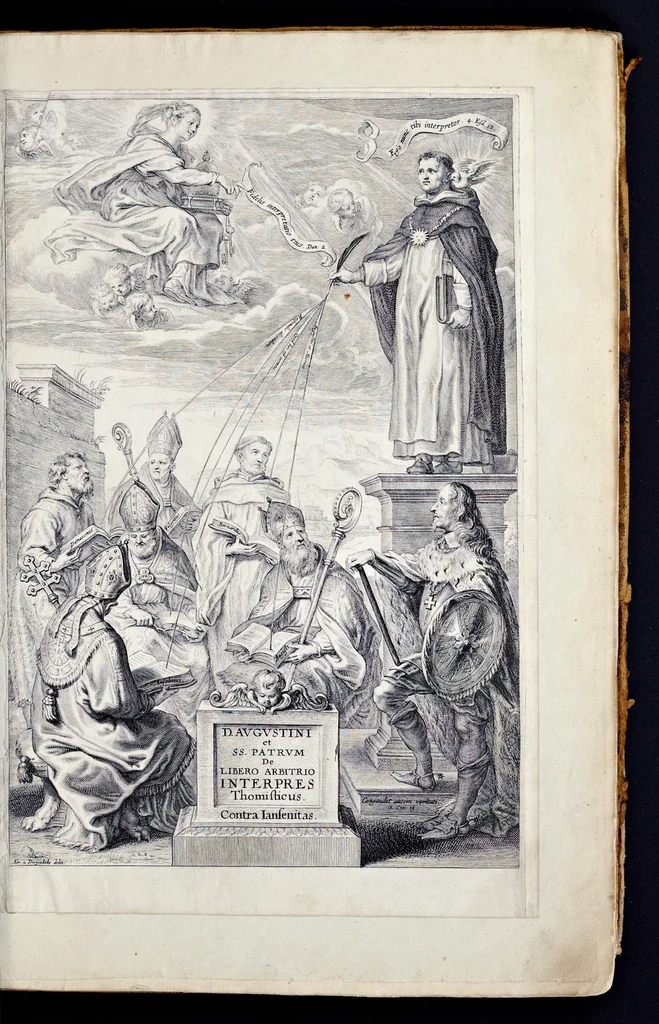 An illustration from Vitae S. Eliae prophetae, S. Mariae Magdalenae de Pazzi & S. Alberti Ordinis Beatissimae Virginis Mariae de Monte Carmelo, iconibus expressae quibus 40 aliae pulcherrimae ejusdem Ordinis sanctorum sanctarumque adjunctae sunt, leaf 6