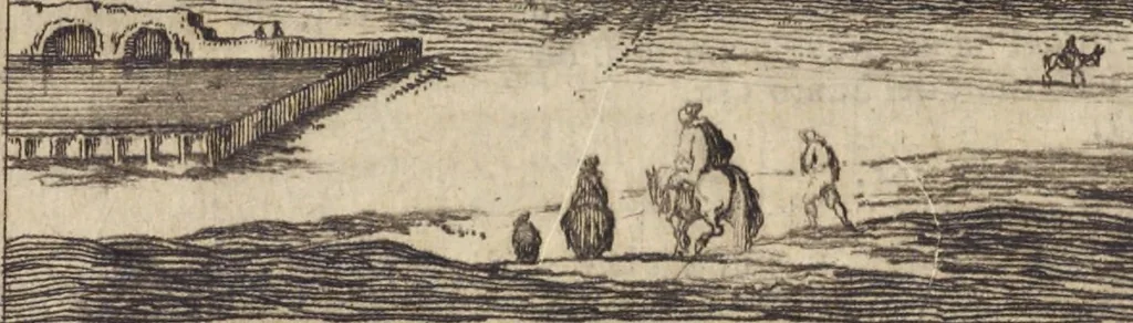 An illustration from Historia del patriarcha S. Giovan Gualberto, primo abbate et institutore del monastico ordine del Vallombrosa, 1640, leaf 573