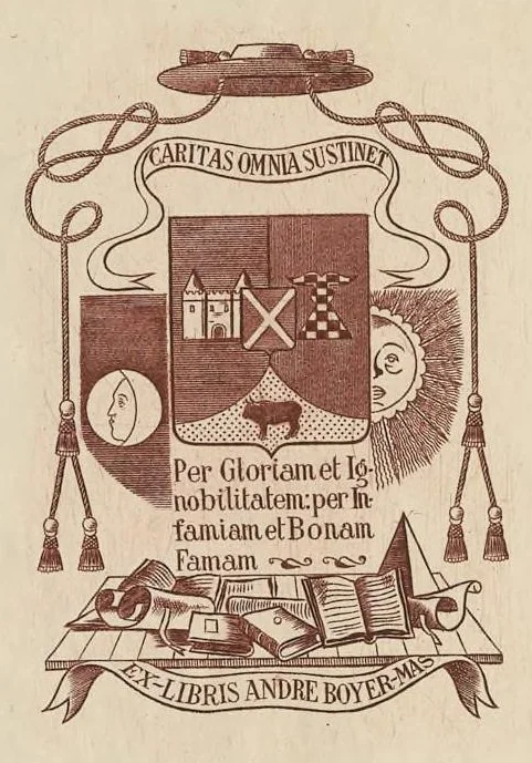 An illustration from D. Ivonis Carnotensis episcopi Opera omnia : in duas partes distributa, prior continet eximium illud decretorum, opus quod decretum Iuonis vulgò nuncupatur ... : posterior complectitur epistolas cum notis doctissimorum viroum Iureti & Soucheti canonic., sermones quibus additi duo ex MSS. Bibliothecae Regiae & Petauianae, et breue chronicon de regibus Francorum : ad haec omnia index copiosissimus : praefixa est huic operi vita authoris .., 1647, leaf 1