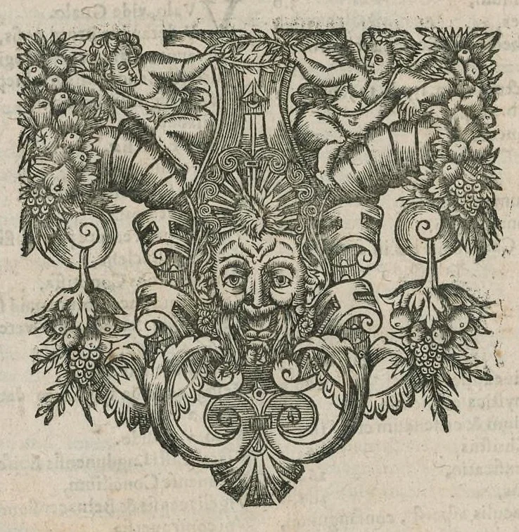 An illustration from D. Ivonis Carnotensis episcopi Opera omnia : in duas partes distributa, prior continet eximium illud decretorum, opus quod decretum Iuonis vulgò nuncupatur ... : posterior complectitur epistolas cum notis doctissimorum viroum Iureti & Soucheti canonic., sermones quibus additi duo ex MSS. Bibliothecae Regiae & Petauianae, et breue chronicon de regibus Francorum : ad haec omnia index copiosissimus : praefixa est huic operi vita authoris .., 1647, leaf 869