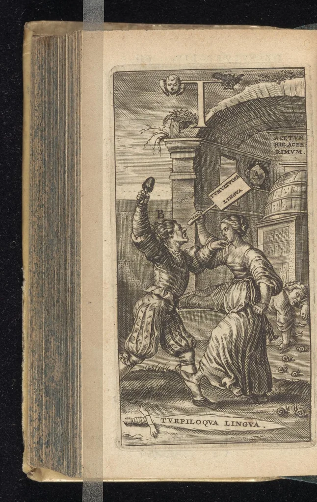 An illustration from Orbis Phaëthon, hoc est, De universis vitiis linguae, 1631, leaf 679