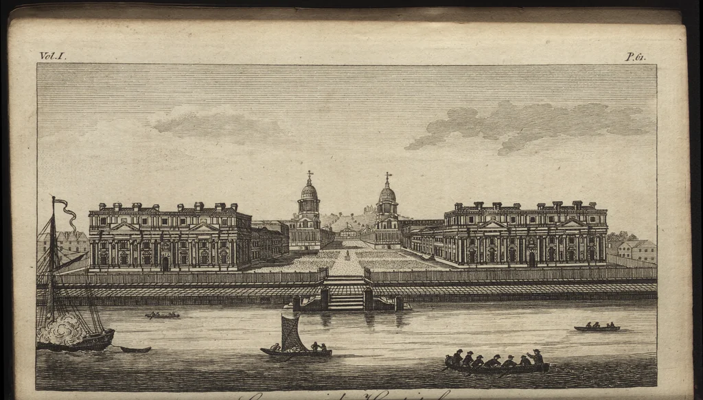 An illustration from A new display of the beauties of England, or, A description of the most elegant or magnificent public edifices, royal palaces, noblemen's and gentlemen's seats, and other curiosities, natural or artificial, in different parts of the kingdom : adorned with a variety of copper plate cuts, neatly engraved, 1776, leaf 127