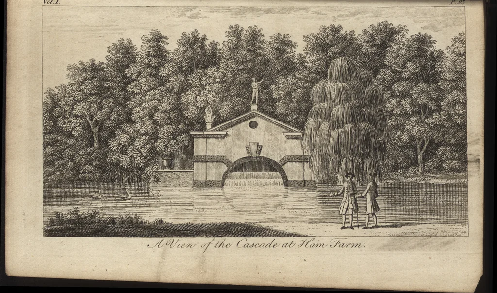 An illustration from A new display of the beauties of England, or, A description of the most elegant or magnificent public edifices, royal palaces, noblemen's and gentlemen's seats, and other curiosities, natural or artificial, in different parts of the kingdom : adorned with a variety of copper plate cuts, neatly engraved, 1776, leaf 181