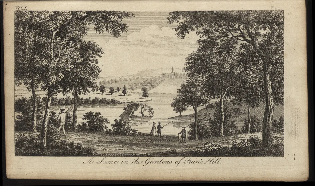 An illustration from A new display of the beauties of England, or, A description of the most elegant or magnificent public edifices, royal palaces, noblemen's and gentlemen's seats, and other curiosities, natural or artificial, in different parts of the kingdom : adorned with a variety of copper plate cuts, neatly engraved, 1776, leaf 201