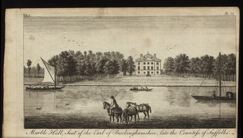 An illustration from A new display of the beauties of England, or, A description of the most elegant or magnificent public edifices, royal palaces, noblemen's and gentlemen's seats, and other curiosities, natural or artificial, in different parts of the kingdom : adorned with a variety of copper plate cuts, neatly engraved, 1776, leaf 30