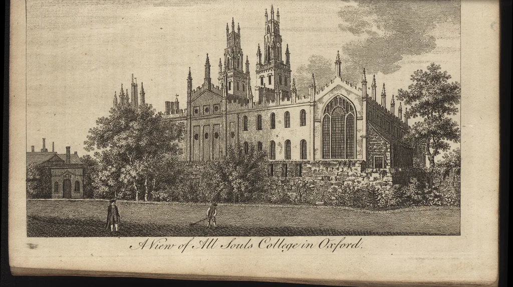 An illustration from A new display of the beauties of England, or, A description of the most elegant or magnificent public edifices, royal palaces, noblemen's and gentlemen's seats, and other curiosities, natural or artificial, in different parts of the kingdom : adorned with a variety of copper plate cuts, neatly engraved, 1776, leaf 417