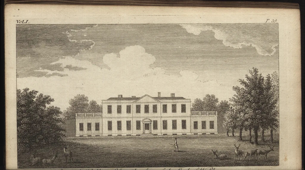 An illustration from A new display of the beauties of England, or, A description of the most elegant or magnificent public edifices, royal palaces, noblemen's and gentlemen's seats, and other curiosities, natural or artificial, in different parts of the kingdom : adorned with a variety of copper plate cuts, neatly engraved, 1776, leaf 93