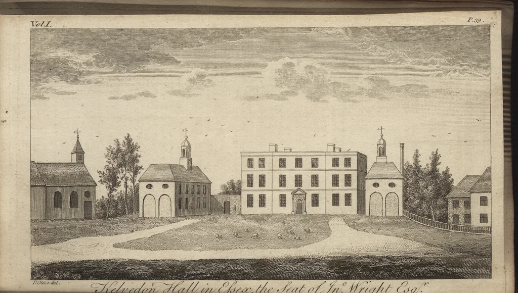 An illustration from A new display of the beauties of England, or, A description of the most elegant or magnificent public edifices, royal palaces, noblemen's and gentlemen's seats, and other curiosities, natural or artificial, in different parts of the kingdom : adorned with a variety of copper plate cuts, neatly engraved, 1776, leaf 95