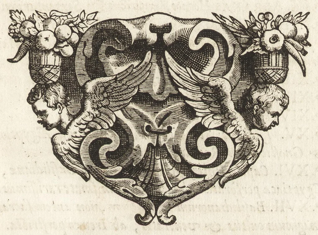 An illustration from Ioannis Macarii canonici ariensis Abraxas, seu, Apistopistus : quae est antiquaria de gemmis basilidianis disquisitio : accedit Abraxas proteus, seu multiformis gemmae basilidianae portentosa varietas, 1657, leaf 188