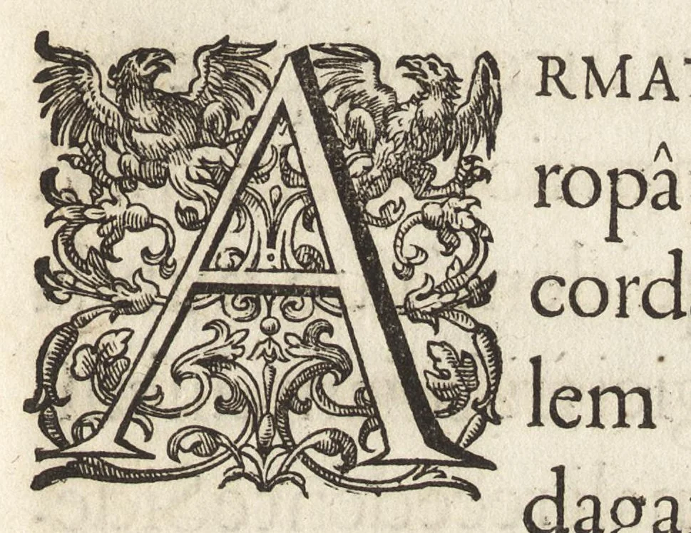 An illustration from Ioannis Macarii canonici ariensis Abraxas, seu, Apistopistus : quae est antiquaria de gemmis basilidianis disquisitio : accedit Abraxas proteus, seu multiformis gemmae basilidianae portentosa varietas, 1657, leaf 8