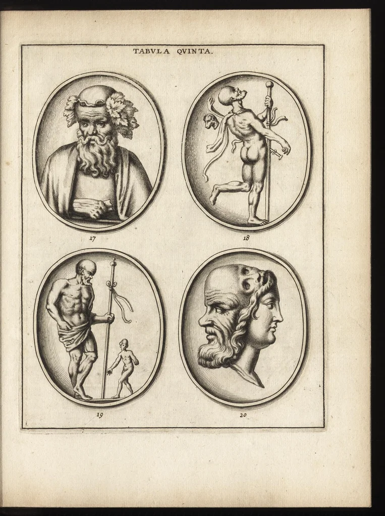 An illustration from Ioannis Chifletii, canonici Tornacensis, Socrates, siue, De gemmis eius imagine coelatis iudicium, 1662, leaf 18