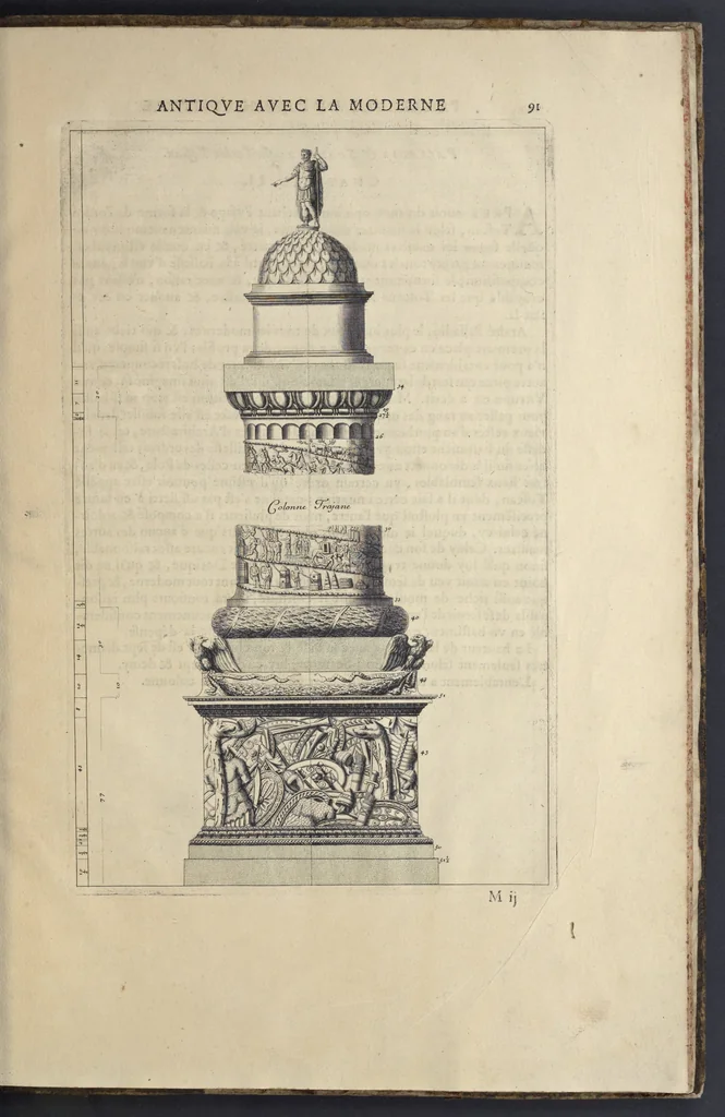An illustration from Parallèle de l'architectvre antiqve et de la moderne : avec vn recveil des dix principavx avtevrs qui ont écrit des cinq ordres : sçavoir Palladio et Scamozzi, Serlio et Vignola, D. Barbaro et Cataneo, L.B. Alberti et Viola, Bvllant et De Lorme .., 1650, leaf 106