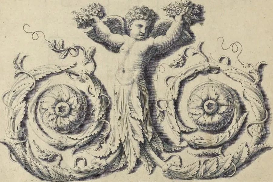 An illustration from Parallèle de l'architectvre antiqve et de la moderne : avec vn recveil des dix principavx avtevrs qui ont écrit des cinq ordres : sçavoir Palladio et Scamozzi, Serlio et Vignola, D. Barbaro et Cataneo, L.B. Alberti et Viola, Bvllant et De Lorme .., 1650, leaf 111
