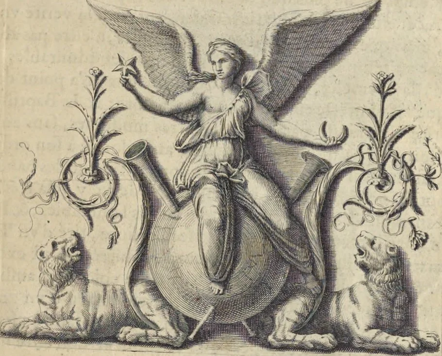 An illustration from Parallèle de l'architectvre antiqve et de la moderne : avec vn recveil des dix principavx avtevrs qui ont écrit des cinq ordres : sçavoir Palladio et Scamozzi, Serlio et Vignola, D. Barbaro et Cataneo, L.B. Alberti et Viola, Bvllant et De Lorme .., 1650, leaf 114