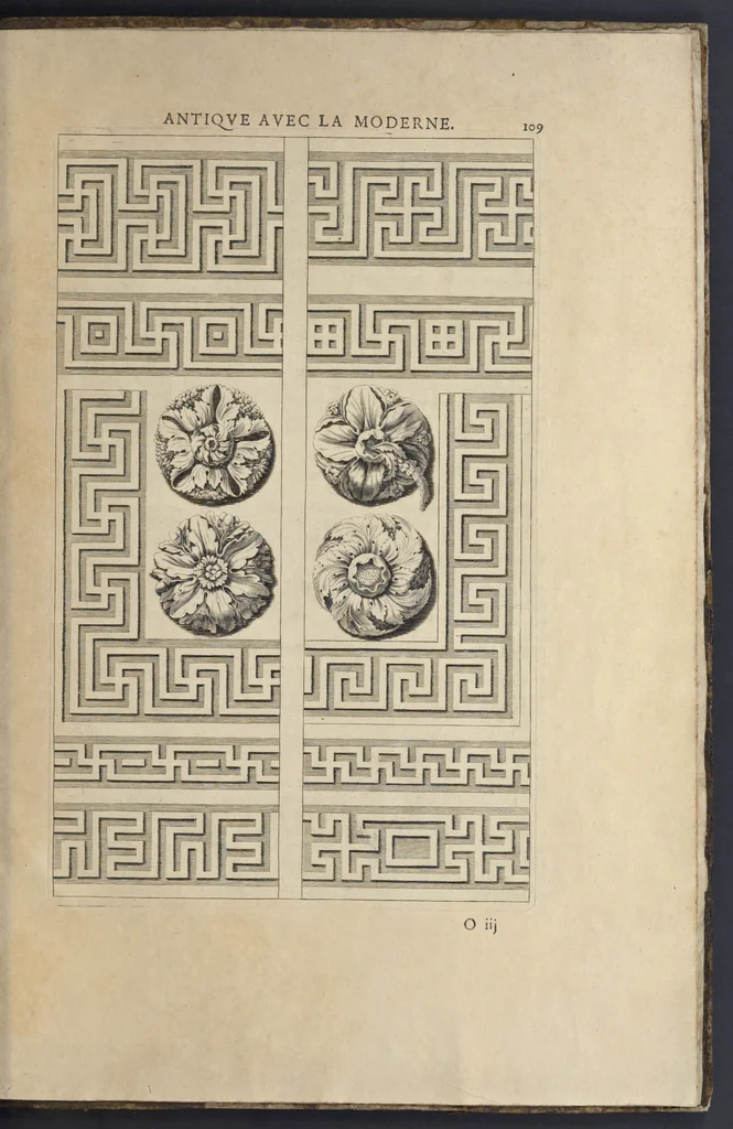 An illustration from Parallèle de l'architectvre antiqve et de la moderne : avec vn recveil des dix principavx avtevrs qui ont écrit des cinq ordres : sçavoir Palladio et Scamozzi, Serlio et Vignola, D. Barbaro et Cataneo, L.B. Alberti et Viola, Bvllant et De Lorme .., 1650, leaf 124