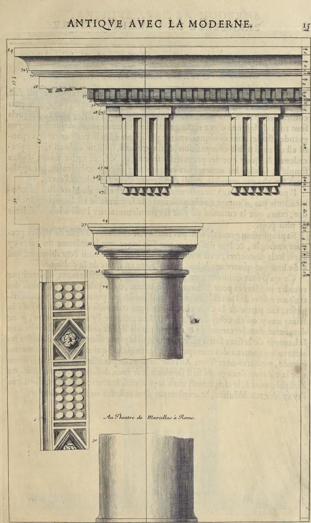An illustration from Parallèle de l'architectvre antiqve et de la moderne : avec vn recveil des dix principavx avtevrs qui ont écrit des cinq ordres : sçavoir Palladio et Scamozzi, Serlio et Vignola, D. Barbaro et Cataneo, L.B. Alberti et Viola, Bvllant et De Lorme .., 1650, leaf 30