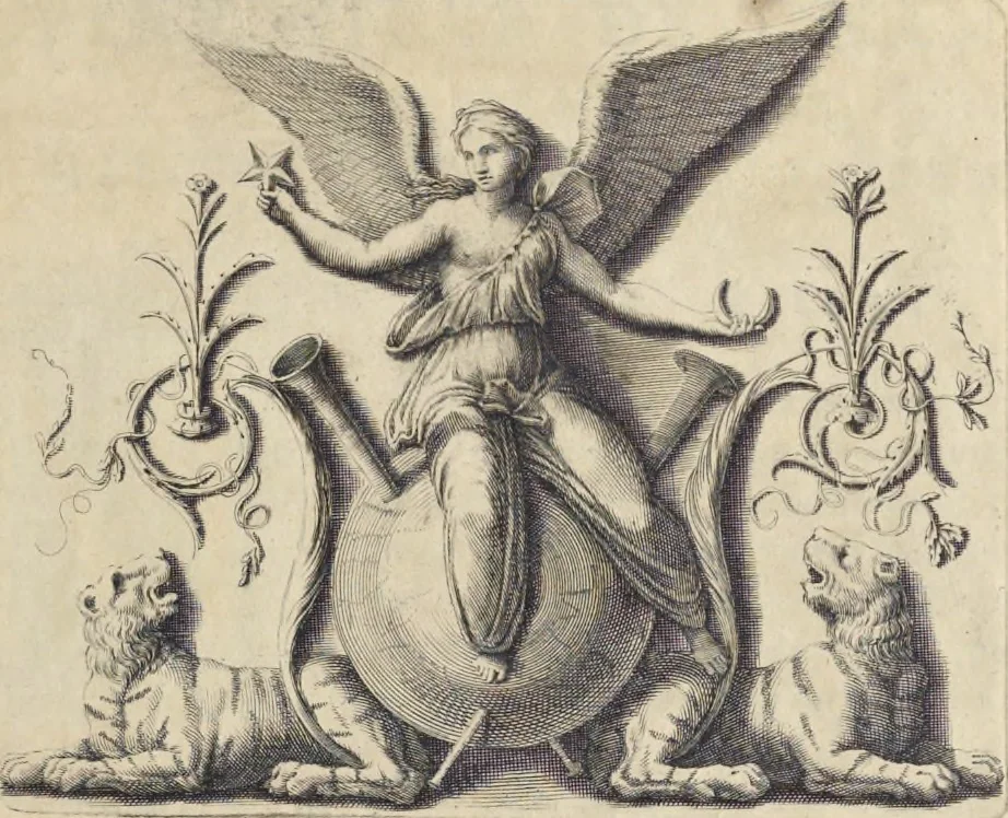 An illustration from Parallèle de l'architectvre antiqve et de la moderne : avec vn recveil des dix principavx avtevrs qui ont écrit des cinq ordres : sçavoir Palladio et Scamozzi, Serlio et Vignola, D. Barbaro et Cataneo, L.B. Alberti et Viola, Bvllant et De Lorme .., 1650, leaf 6
