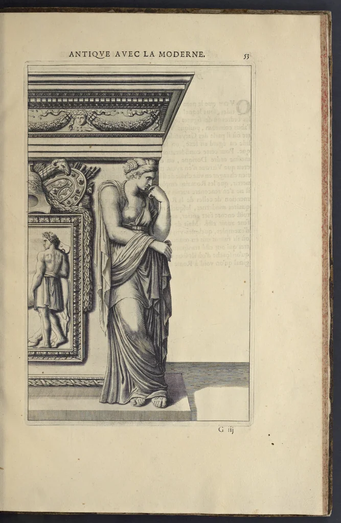 An illustration from Parallèle de l'architectvre antiqve et de la moderne : avec vn recveil des dix principavx avtevrs qui ont écrit des cinq ordres : sçavoir Palladio et Scamozzi, Serlio et Vignola, D. Barbaro et Cataneo, L.B. Alberti et Viola, Bvllant et De Lorme .., 1650, leaf 68