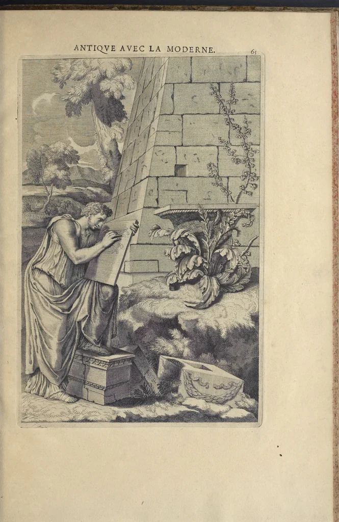 An illustration from Parallèle de l'architectvre antiqve et de la moderne : avec vn recveil des dix principavx avtevrs qui ont écrit des cinq ordres : sçavoir Palladio et Scamozzi, Serlio et Vignola, D. Barbaro et Cataneo, L.B. Alberti et Viola, Bvllant et De Lorme .., 1650, leaf 78