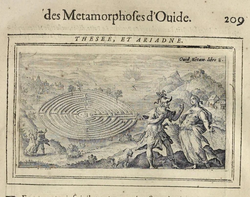 An illustration from Les Metamorphoses d'Ouide : de nouueau traduites en françois, et enrichies de figures chacune selon son subiet : avec XV discours, contenans l'explication morale des fables, 1621, leaf 224