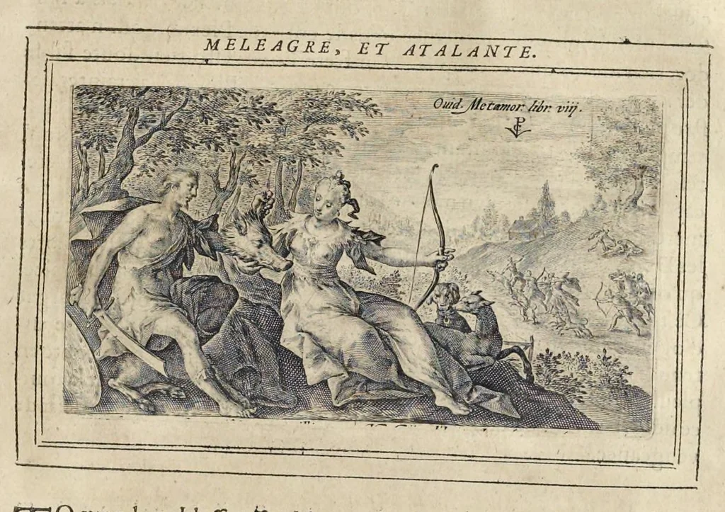 An illustration from Les Metamorphoses d'Ouide : de nouueau traduites en françois, et enrichies de figures chacune selon son subiet : avec XV discours, contenans l'explication morale des fables, 1621, leaf 232